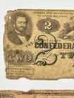 $2 Dollar Confederate States Of America Lot Of 2 Bills 1862 And 1863 — photo 5