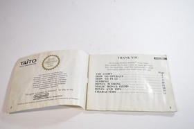 Notice Bubble Bobble Nintendo Nes / Nes manuel  PAL original Booklet