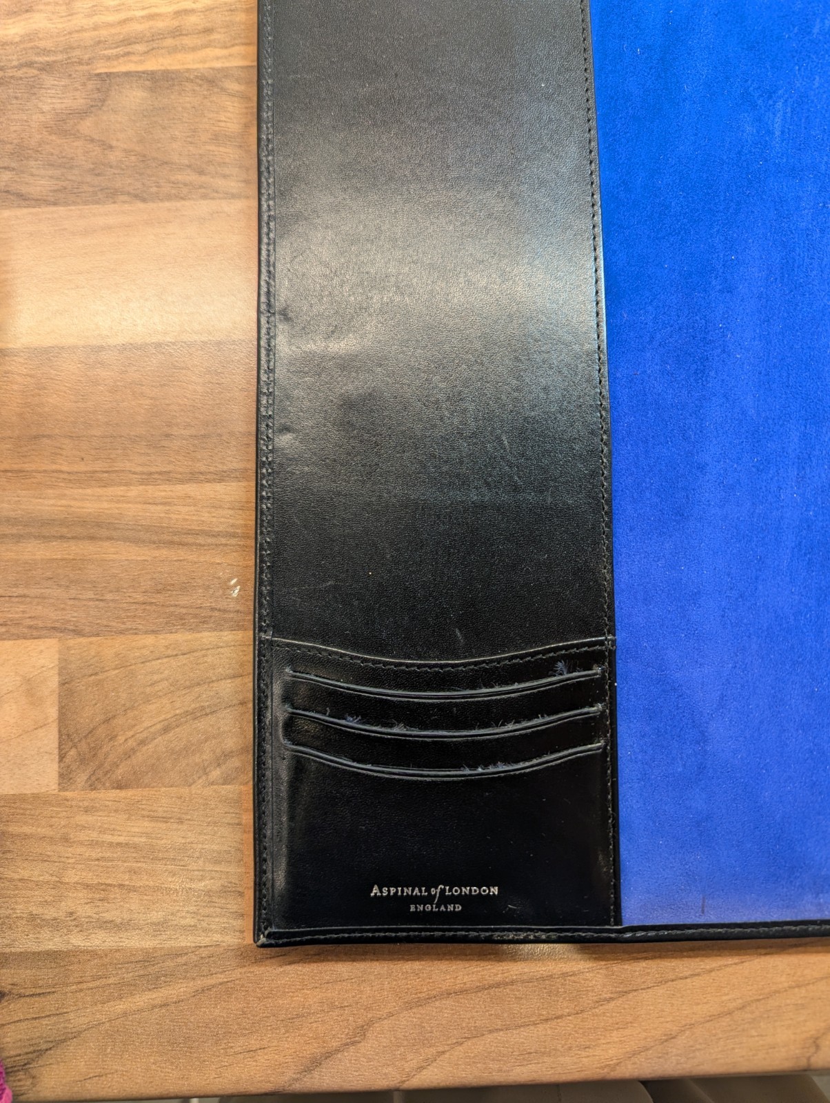 Vintage Aspinal of London Black Leather A4 Portfolio Folder image 2