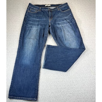 Levi's 512 Bootcut Dress Jeans Women 20M/35X30 high-rise medium wash whiskered