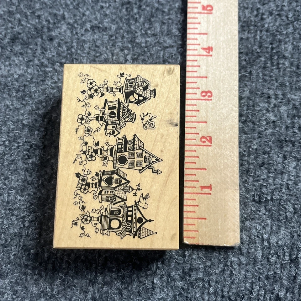 Sello de goma para casas de pájaros 5 casas para pájaros aves flores PSX G-1336 NUEVO Foto 3 de 3