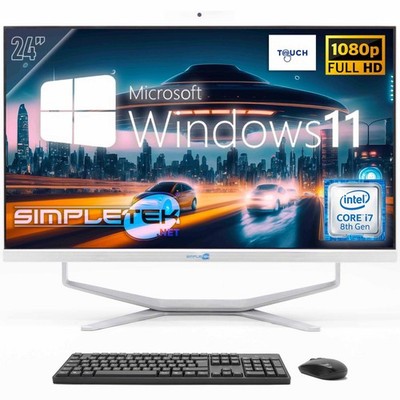 All In One 24'' FHD Touch I7 8. Gen Win11 Ram 32 GB SSD 2 TB Desktop-PC Webcam 2K