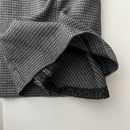 Review Skirt Womens 8 Grey Pencil Houndstooth High Rise Office Work Business - Picture 6 of 8