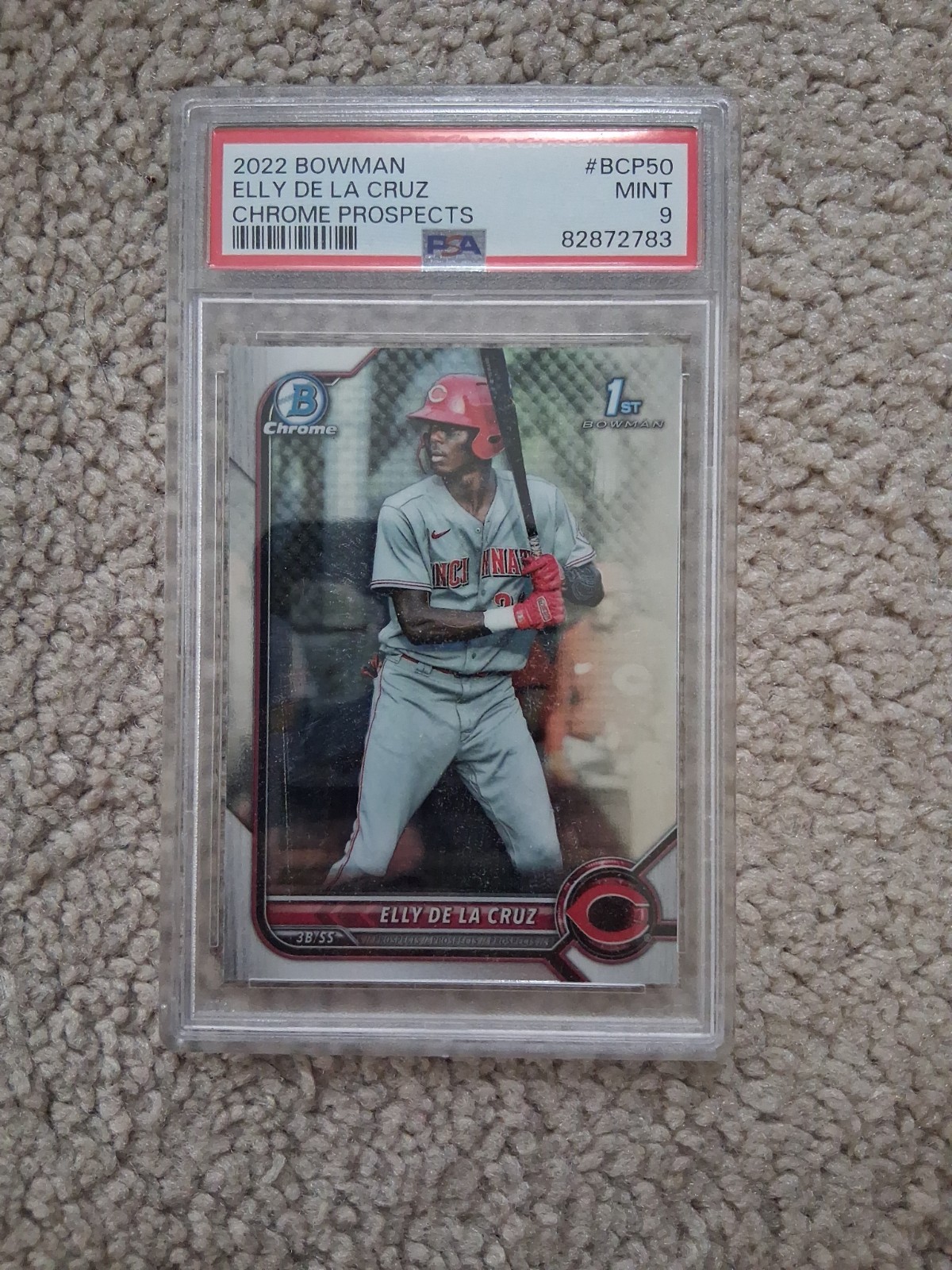 Elly de La Cruz Rookie Card Lot Cincinnati Reds Graded PSA/ Noir autograph view 12
