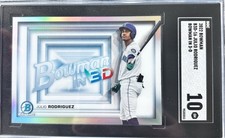 2022 Topps Julio Rodriguez B3D-16 BOWMAN IN 3D Card. GM10 Cool Card