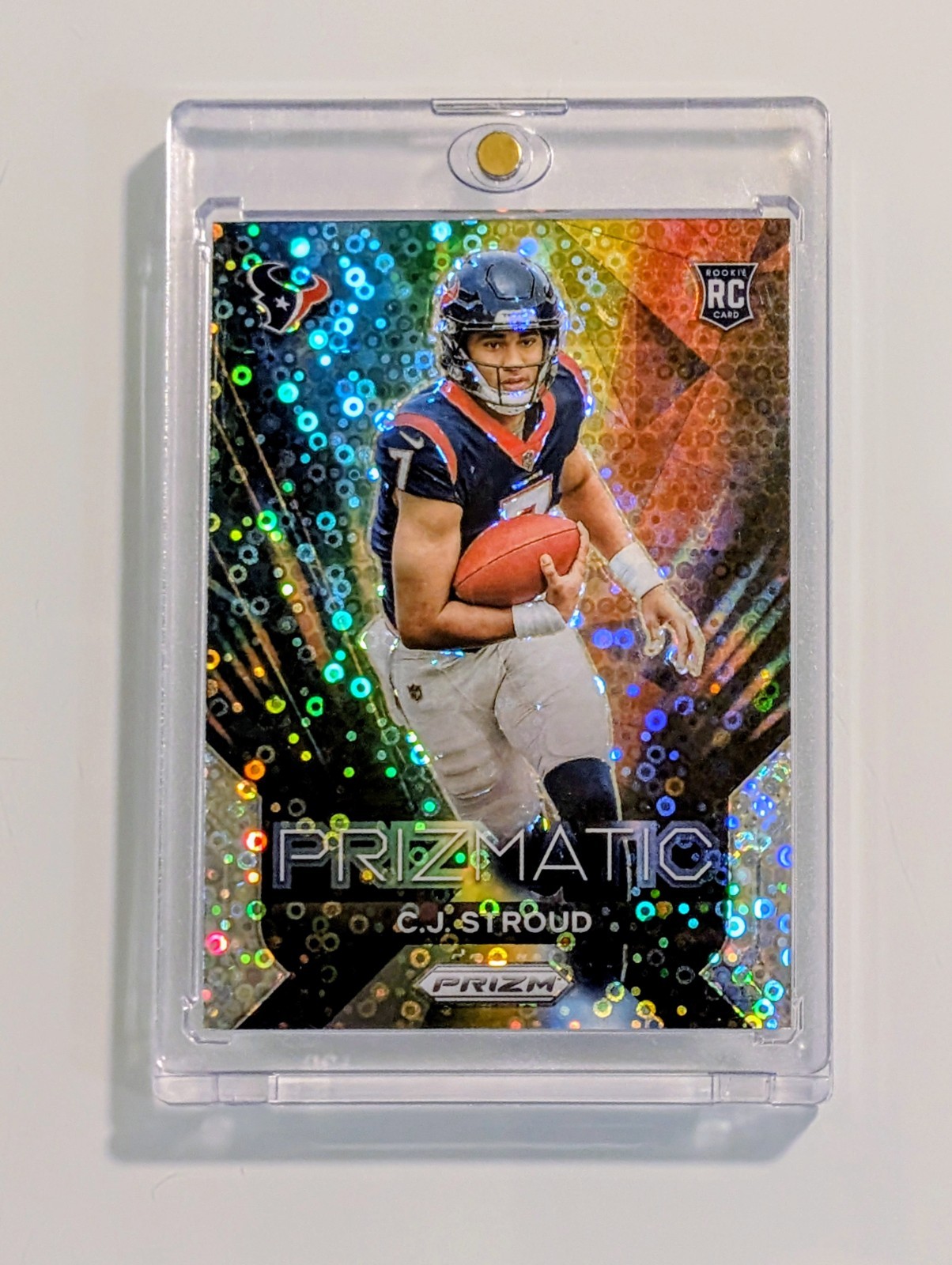 🔥2023 Panini Prizm C.J. Stroud No Huddle Prizmatic RC #6 Cased Texans