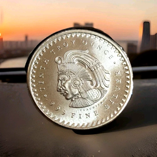 Aztec Calendar 1/10 oz .999 Fine Silver BU