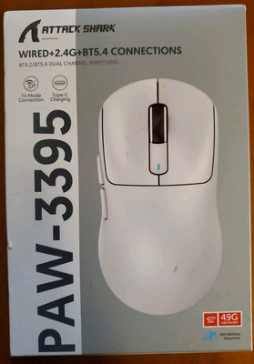 ATTACK SHARK X3 49g Lightweight Wireless Gaming Mouse Tri-Mode 26K DPI,PAW3395