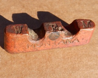 COPPER INGOT Mining Souvenir ⚒️ W.F.M. Montana BILLY WILLIAMS Collection