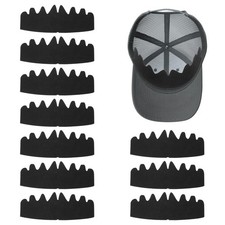 YUXIANLB 10 Pcs Black Felt Baseball Cap Inserts, Flexible One Size, 