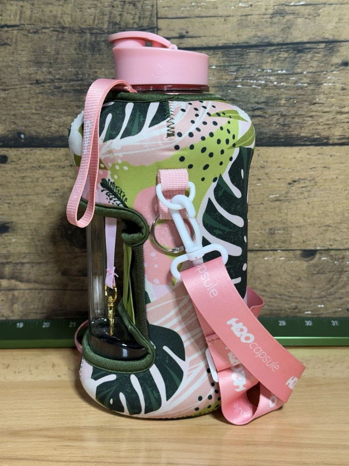 HYDRO H20 CAPSULE 2.2L WATER BOTTLE PINK MULTI Cross Body Phone Card Key Holder - Image 4 of 4