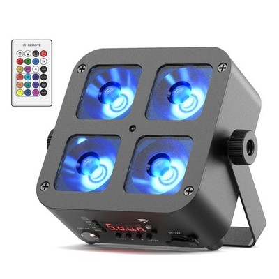 40W Akku-LED PAR Strahler RGBWA+UV DMX512 Bühnenlicht Wiederaufladbares 5200mAh