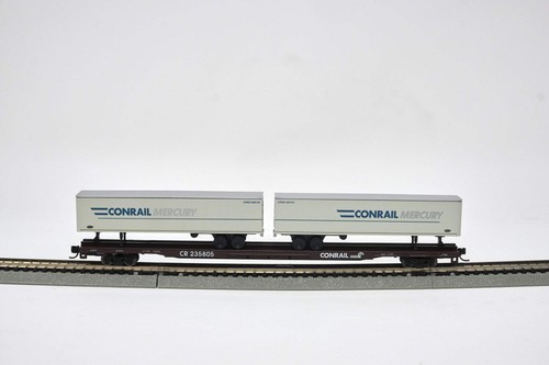 Flatcar Conrail escala N 89 ft con remolques de 45 ft Conrail Mercury Car #235805 | Zustand: New