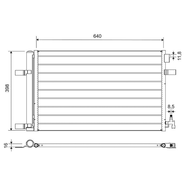 Kondensator Klimaanlage Valeo 812661 FüR Opel Chevrolet Vauxhall Astra J Caravan-image