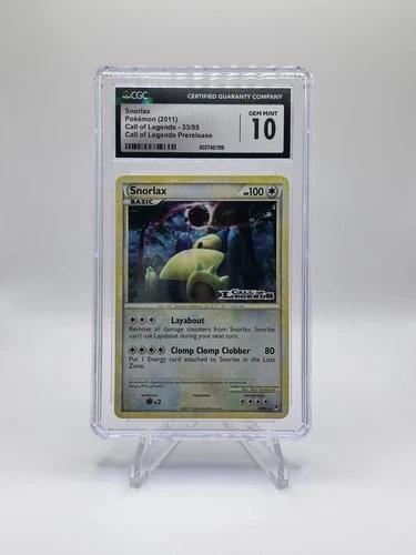 2011 Pokemon Call of Legends Prerelease Snorlax Promo 33/95 CGC 10 POP 8!