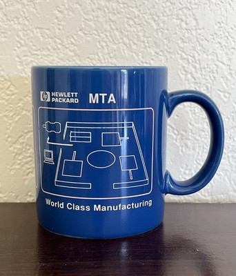 VTG 1989 Hewlett Packard MTA Precision Connector Cell Tea Coffee Cup