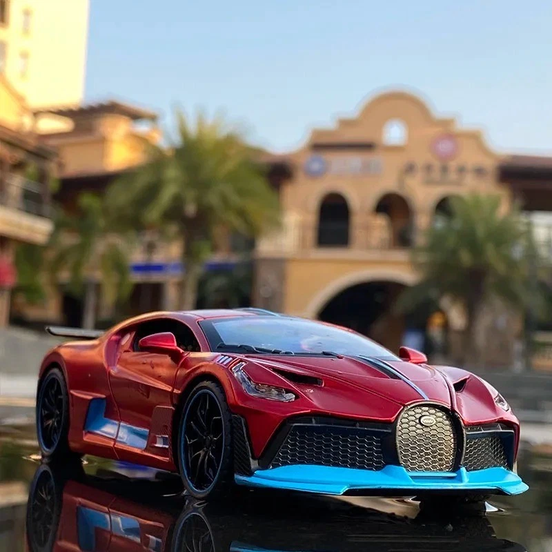1:32 Bugatti Divo Alloy Diecast Car Model - Pull-Back Sound Light Kids Toy Gift - Image 4 of 4