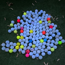 12x mixed lot recycled golf balls multicolour various colours