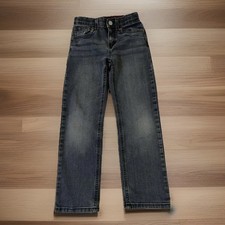 Levi  s Kids 514 Straight Leg Jeans Dark Wash Stretch Jean Classic Fit Size 7 Reg