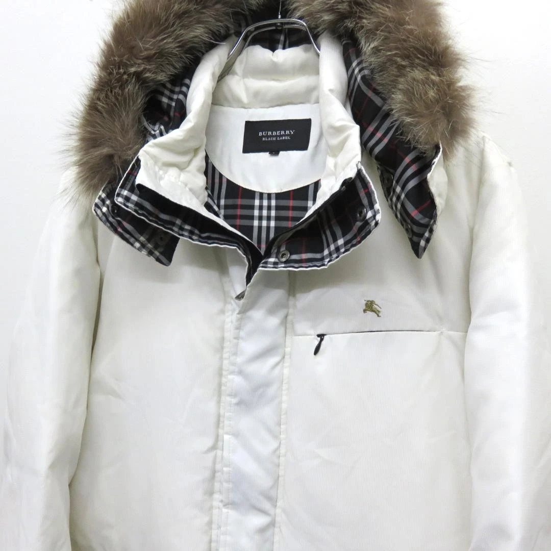Piumino BURBERRY BLACK LABEL pelliccia di volpe bianca taglia uomo #ED ZHA