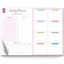 Clever Fox Weekly Desk Planner – Desktop Notepad, To Do List & Planning Pad f...