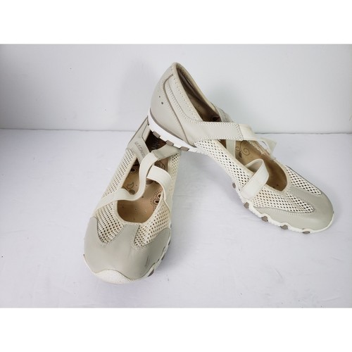 (JL) Skechers Bikers Women's Shoes Size 11 Leather Mesh X-Strap Flats Sneakers - Picture 2 of 8