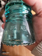 Vintage Antique Hemingray No. 16 Blue/Aqua Glass Insulator Made in the USA