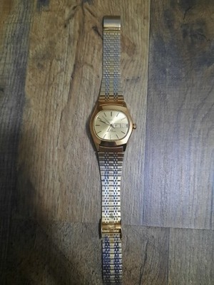 Vintage Timex Mechanical Wind Up Men's Wrist Watch Day Date Gold