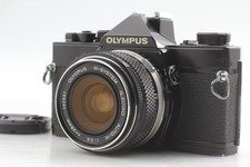  Near Mint Olympus OM-1 SLR Film Camera Black w/ 28mm F3.5 Wideangle Lens JAPAN