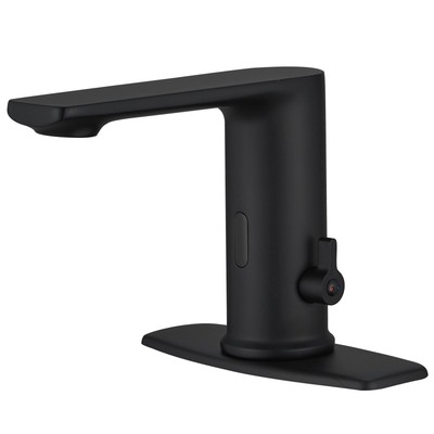 BWE Black Sensor Faucet Touchless Commercial Automatic Motion Hands Free Fauc...