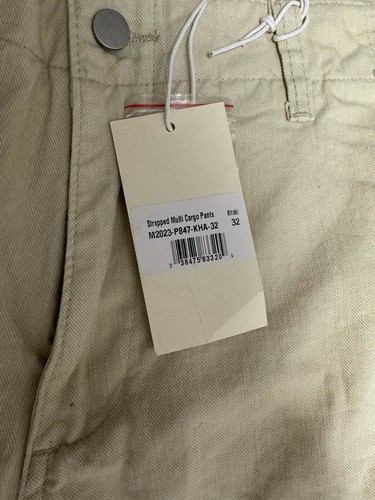 MNML Strapped Multi Cargo Baggy Jeans Mens 32 Khaki - Picture 5 of 5