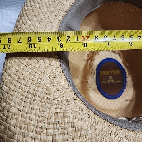 Bullhide Cowboy Straw Hat Size Large Camo Trim Star Emblem - Picture 7 of 12