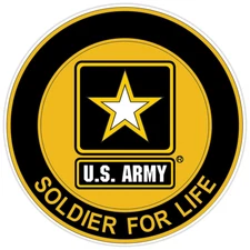 US Army Soldier for Life Bumper Sticker Military Vinyl Soldier 5"
