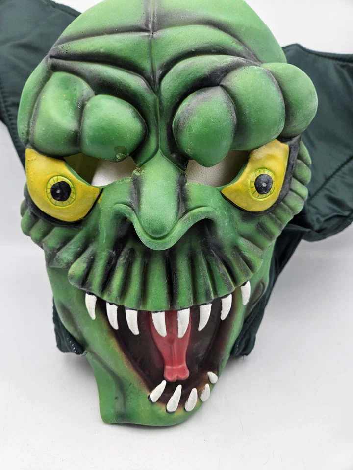 Vintage Rubies Costume Green Monster Green Goblin? Latex Adult Halloween Mask - Image 2 of 4