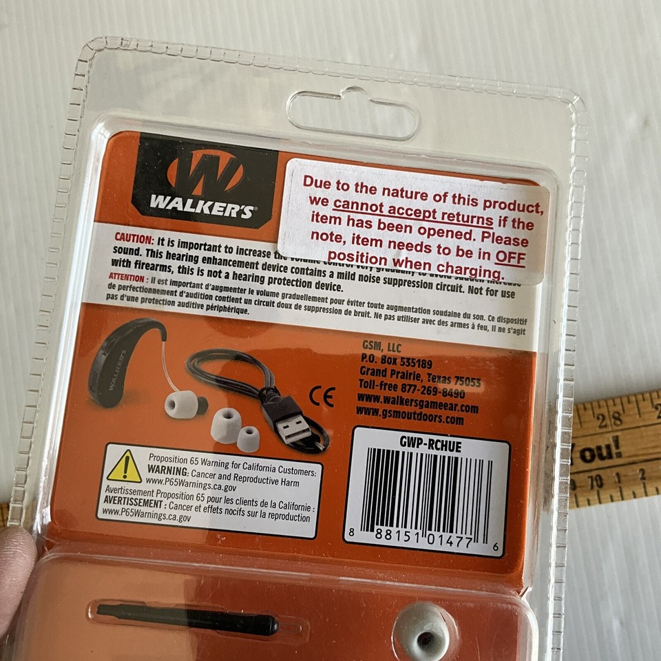 Walkers Ultra Ear BTE Rechargeable Hearing Enhancer Device GWPRCHUE