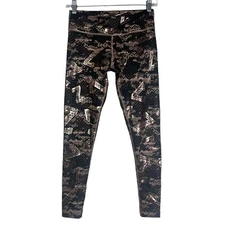 Zumba Wear Leggings Women Size XS Multicolor Rose Gold Metallic