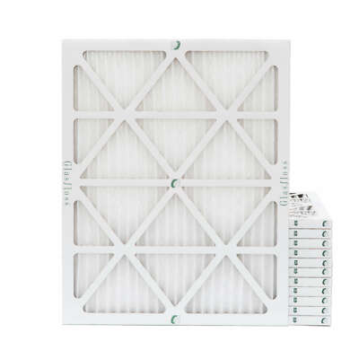 Glasfloss ZL 20x25x1 MERV 10 (FPR 7) Pleated HVAC Air Filters. Case of 12