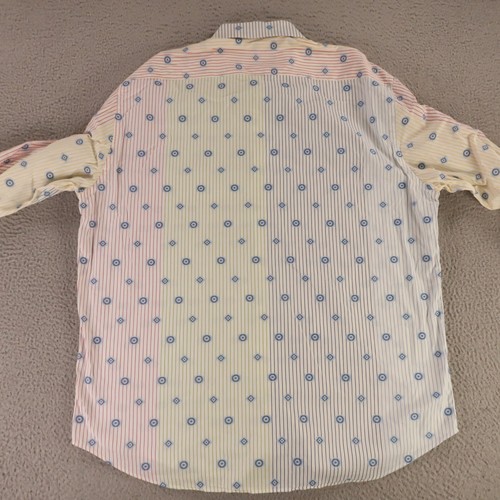 Andrea Palombini Hemd Herren 2XL 18,5 Blau Mehrfarbig Gestreift 100% Baumwolle Italy - Bild 6 von 11