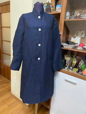 MASSIMO ALBA TRENCHCOAT DUNKELMARINE LEINEN BAUMWOLLE - IT 42