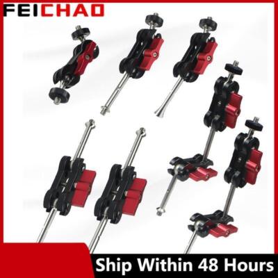 FEICHAO Magic Arm Mount Double Ballhead 1/4'' Screw For Insta360 ONE R/X2/GOPRO13
