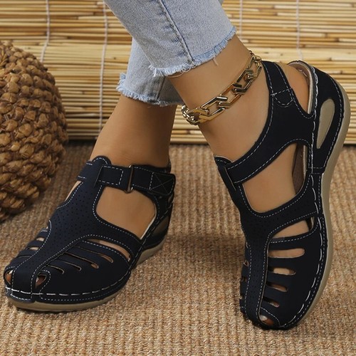 Womens Summer Orthopedic Wedge Sandals Walking Slingback Flat Casual Shoes Size - Bild 6 von 22