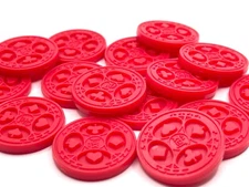 Sequence Chips - Set of 15 Red Game Replacement Tokens