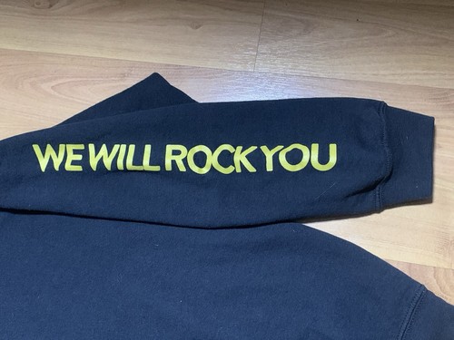 Felpa con cappuccio Queen uomo taglia XXL nera We Will Rock You Band Merch Music - Foto 3 di 8