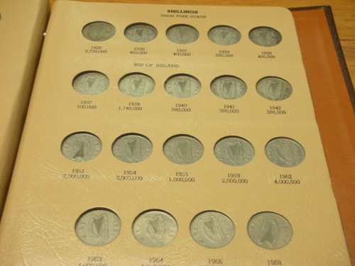 1928-1969 Ireland Complete Threepence, Sixpence, Shilling (All 68 Coins) in Dans - Picture 8 of 10