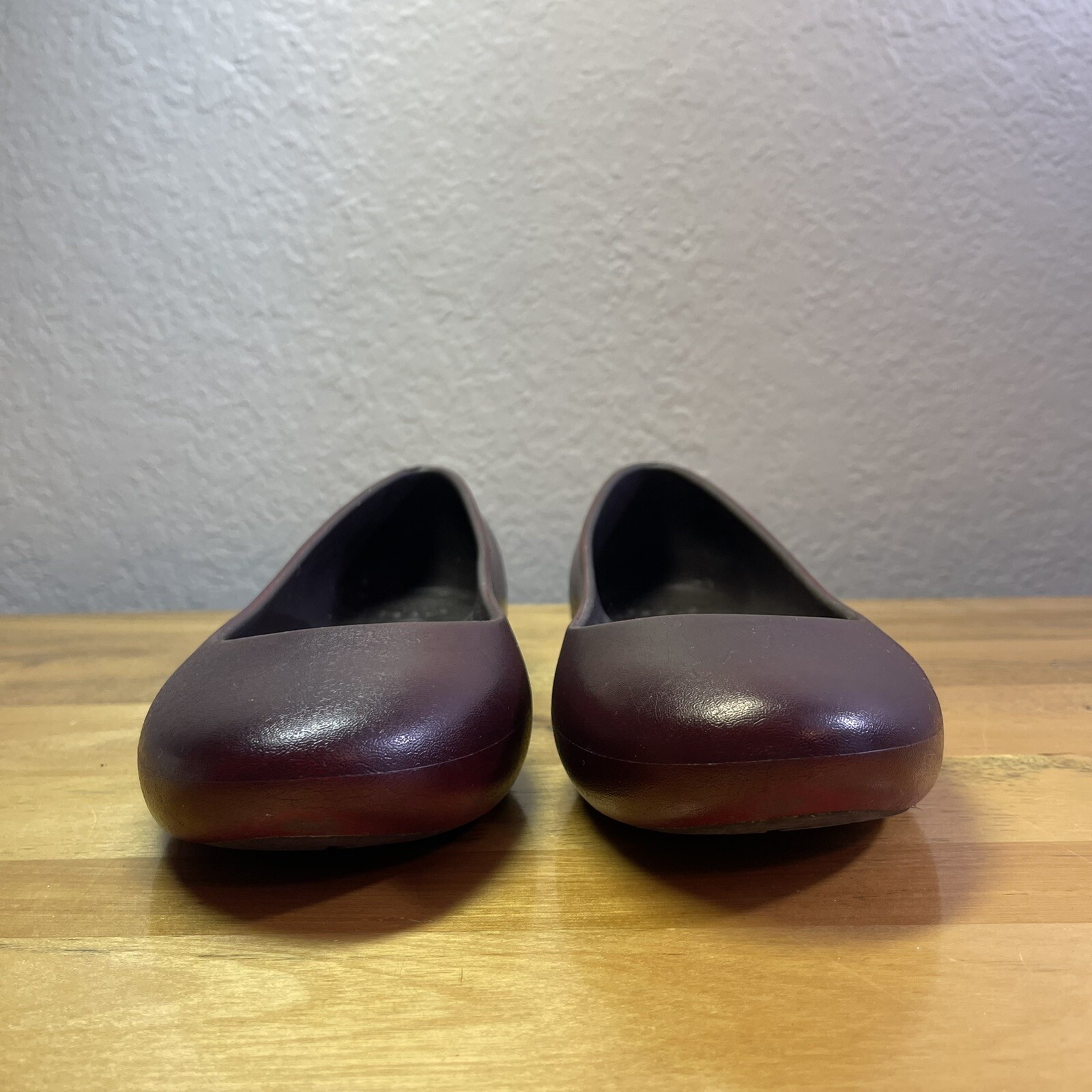 Crocs At Work Ballet Flats Eggplant Wine Maroon Comf… Gem