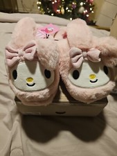 Hello Kitty MY MELODY Pink Women s Step-In Clog Slippers Size 7/8