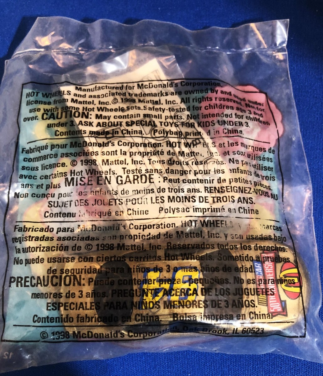 【希少・未開封】マックツールズ NASCAR 50周年記念 ミニカー 5台セット 50th Anniversary NASCAR Gold Vehicle McDonald's Happy Meal 8 Hot