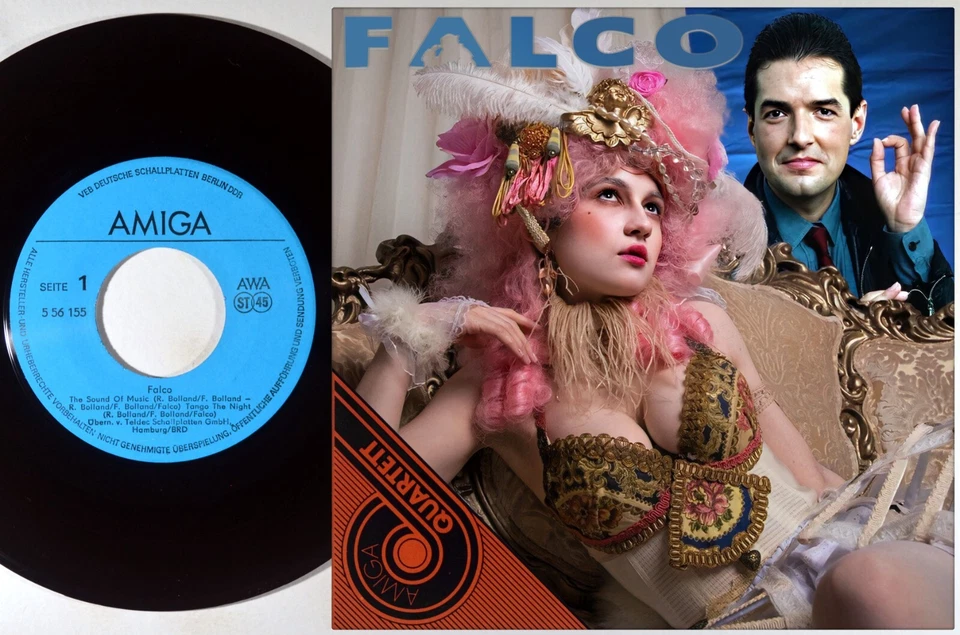 7" FALCO Rock Me Amadeus/ Vienna Calling/ Tango AMIGA-QUARTETT EP 1987 like NEW! - Bild 3 von 4