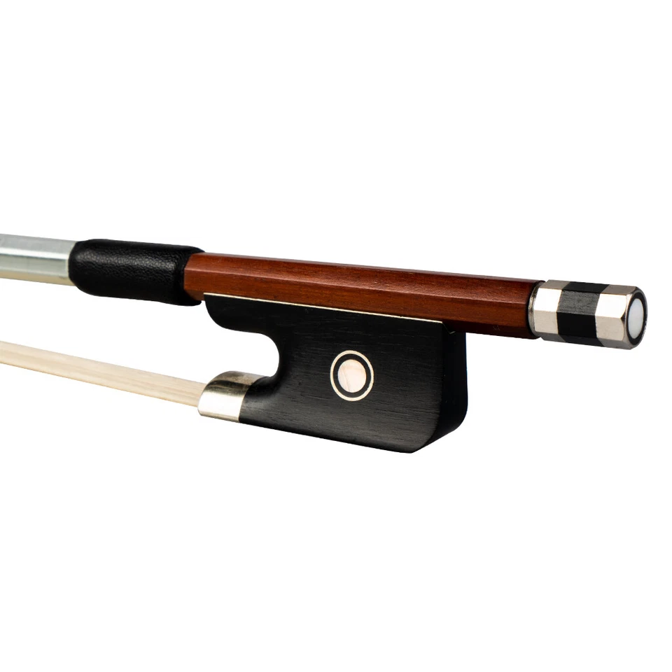 NAOMI 4/4 Cello Bow Brazilwood Ebony Frog Straight Advance Natural Horse Hair - Image 4 of 4
