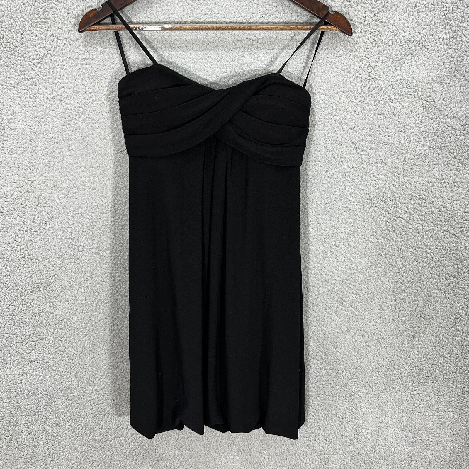 Xscape dress womens 6 black strapless pleated min… - image 1